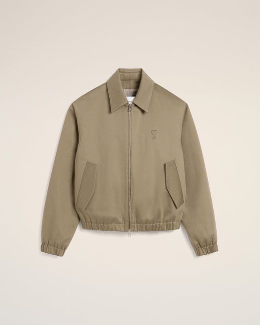 Green Cotton Ami de Coeur Zipped Jacket