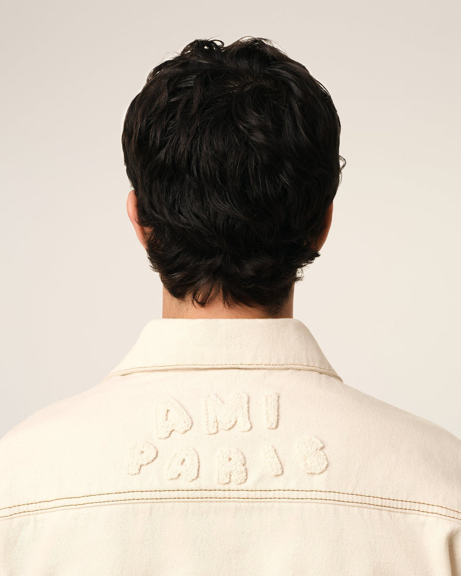 Beige Cotton Ami Paris Trucker Jacket