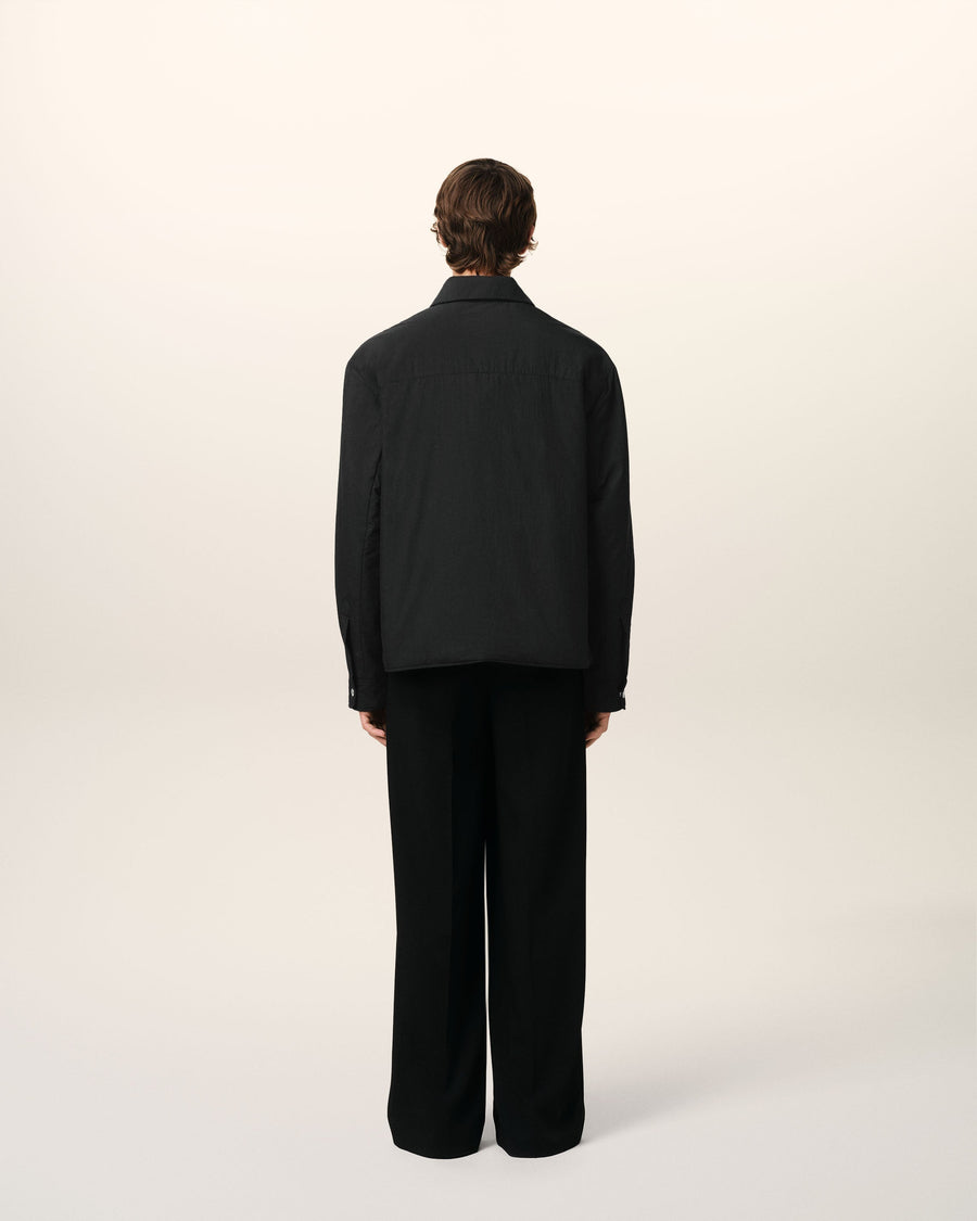 Black Canvas Padded Ami de Coeur Overshirt