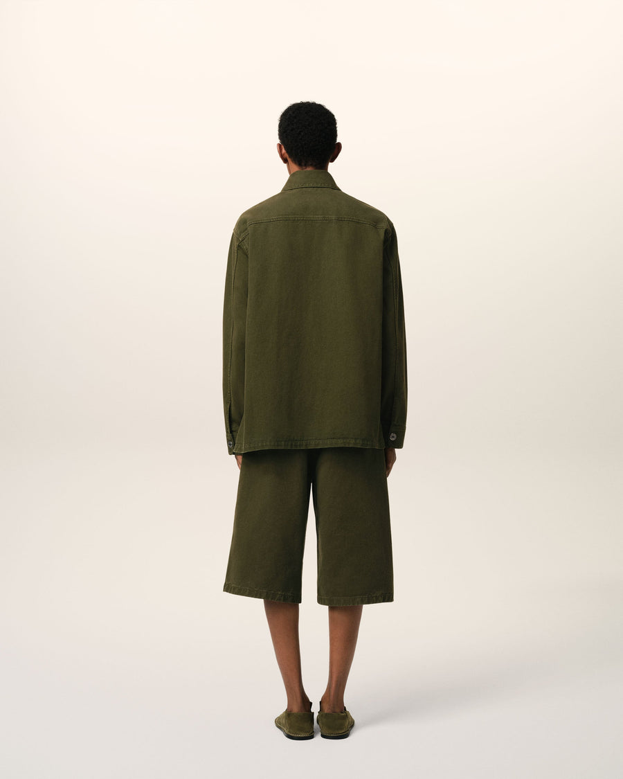 Green Cotton Ami de Coeur Overshirt