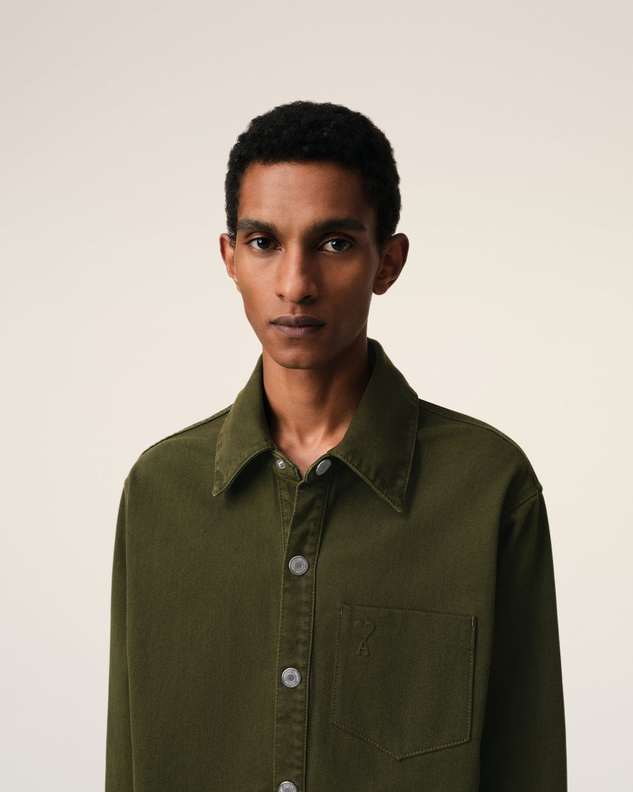 Green Cotton Ami de Coeur Overshirt