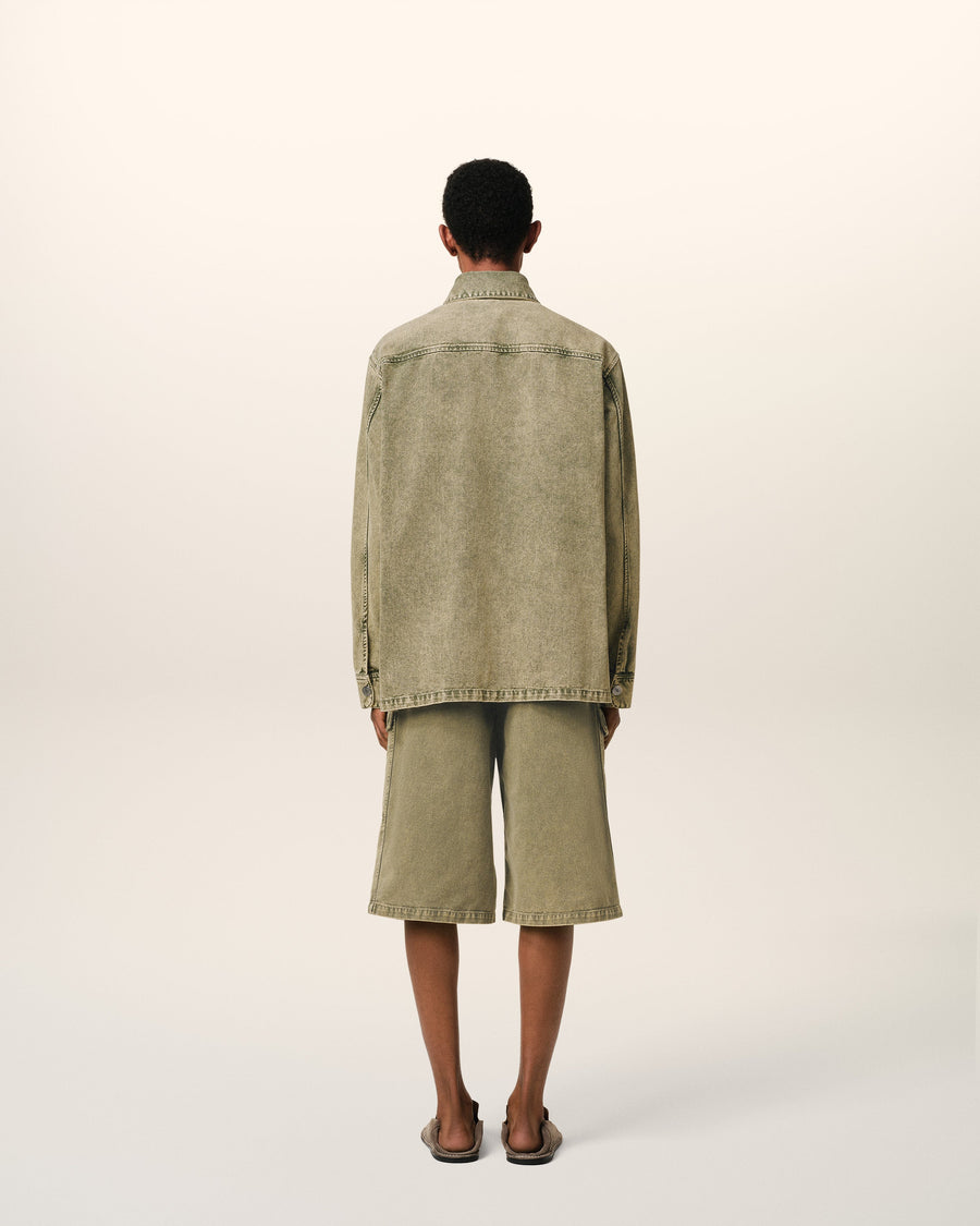 Green Cotton Ami de Coeur Overshirt