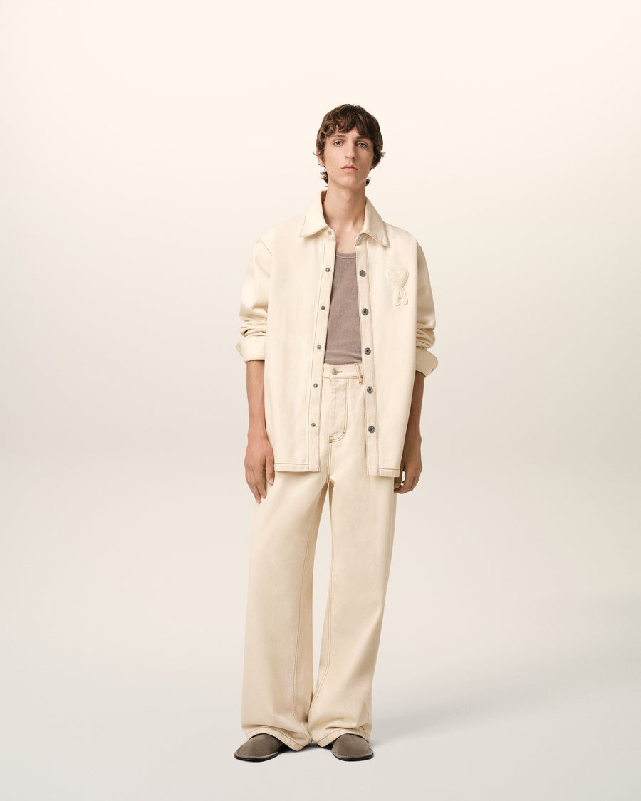 Beige Cotton Ami de Coeur Overshirt