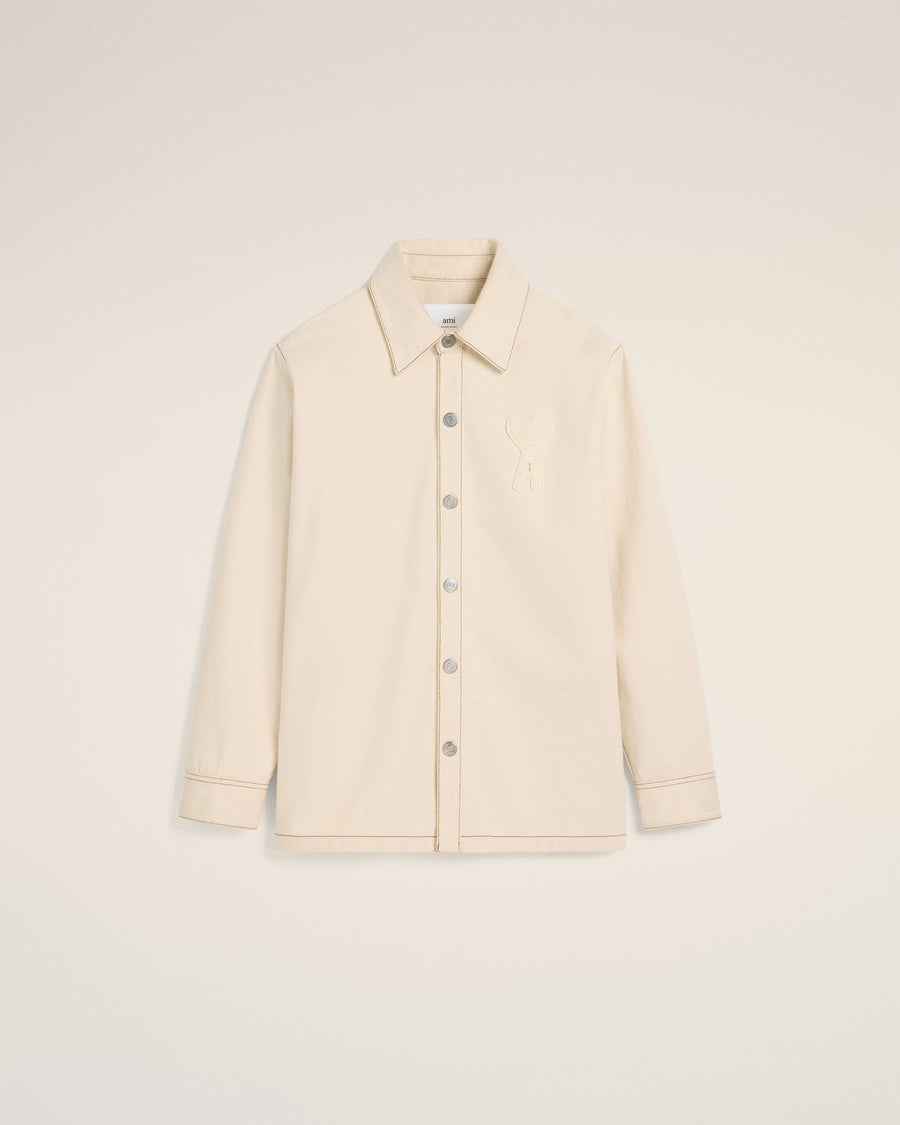 Beige Cotton Ami de Coeur Overshirt