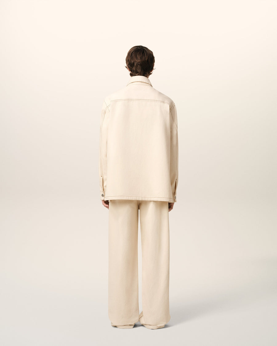 Beige Cotton Ami de Coeur Overshirt