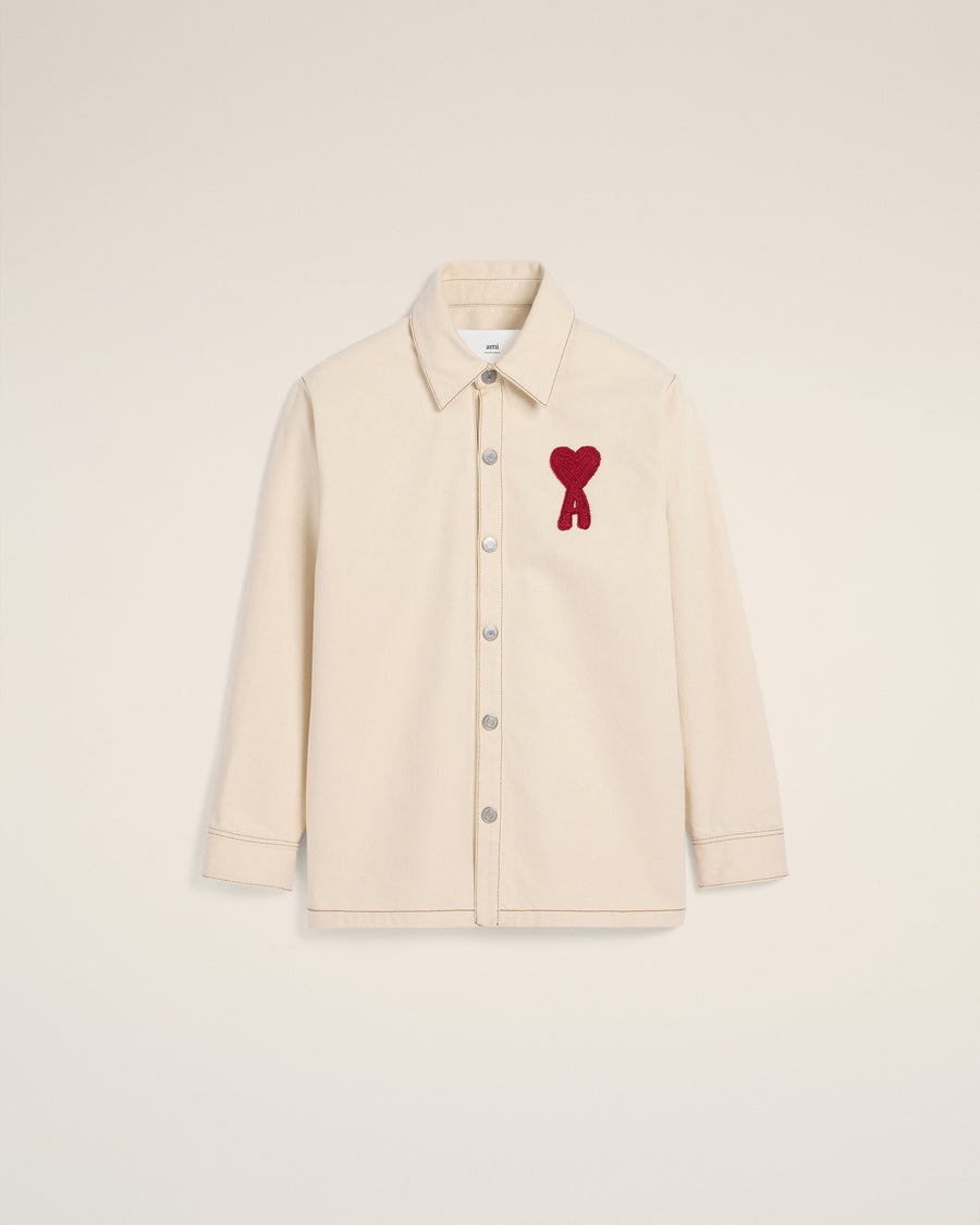 Beige Cotton Ami de Coeur Overshirt