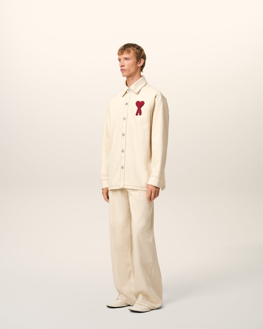 Beige Cotton Ami de Coeur Overshirt