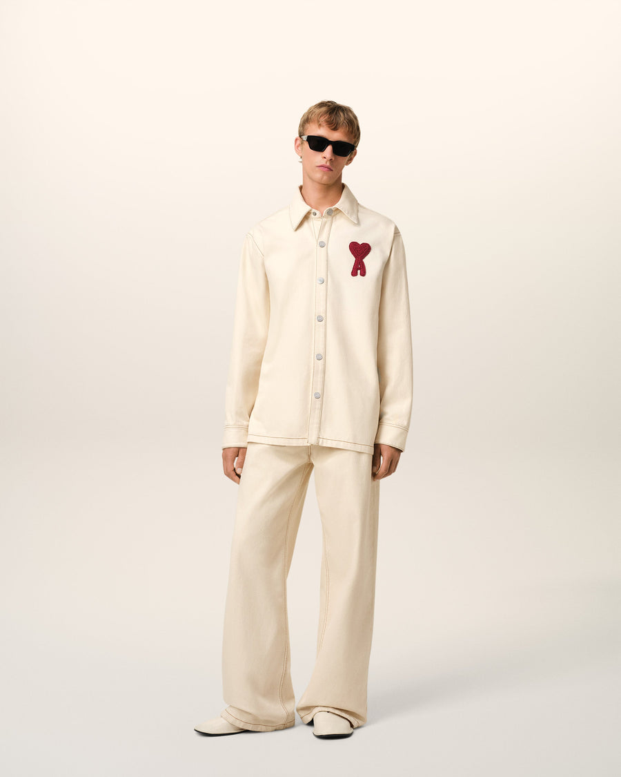 Beige Cotton Ami de Coeur Overshirt