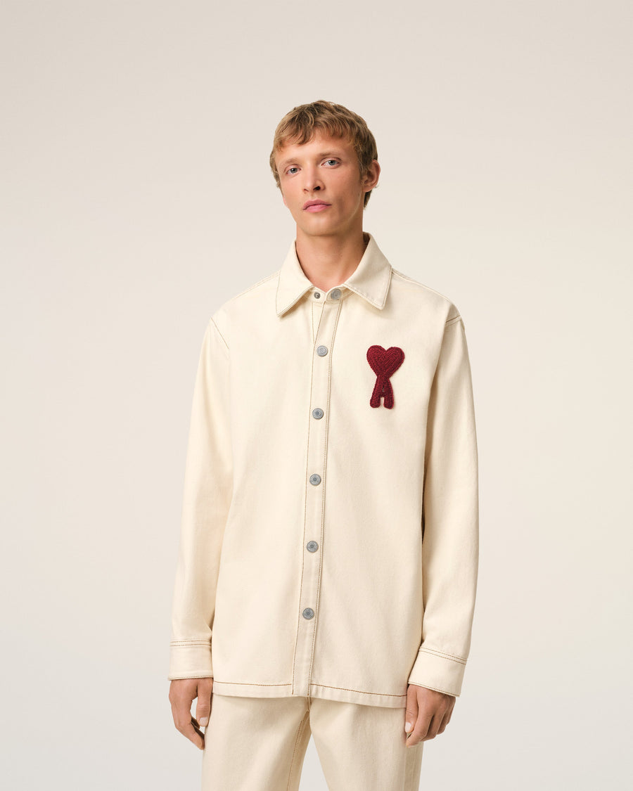 Beige Cotton Ami de Coeur Overshirt