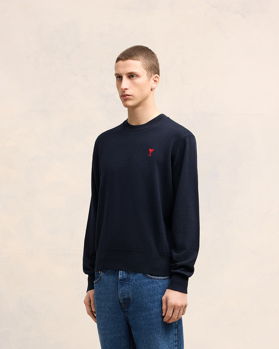 Ami de Coeur Embroidery Crew Neck Sweater