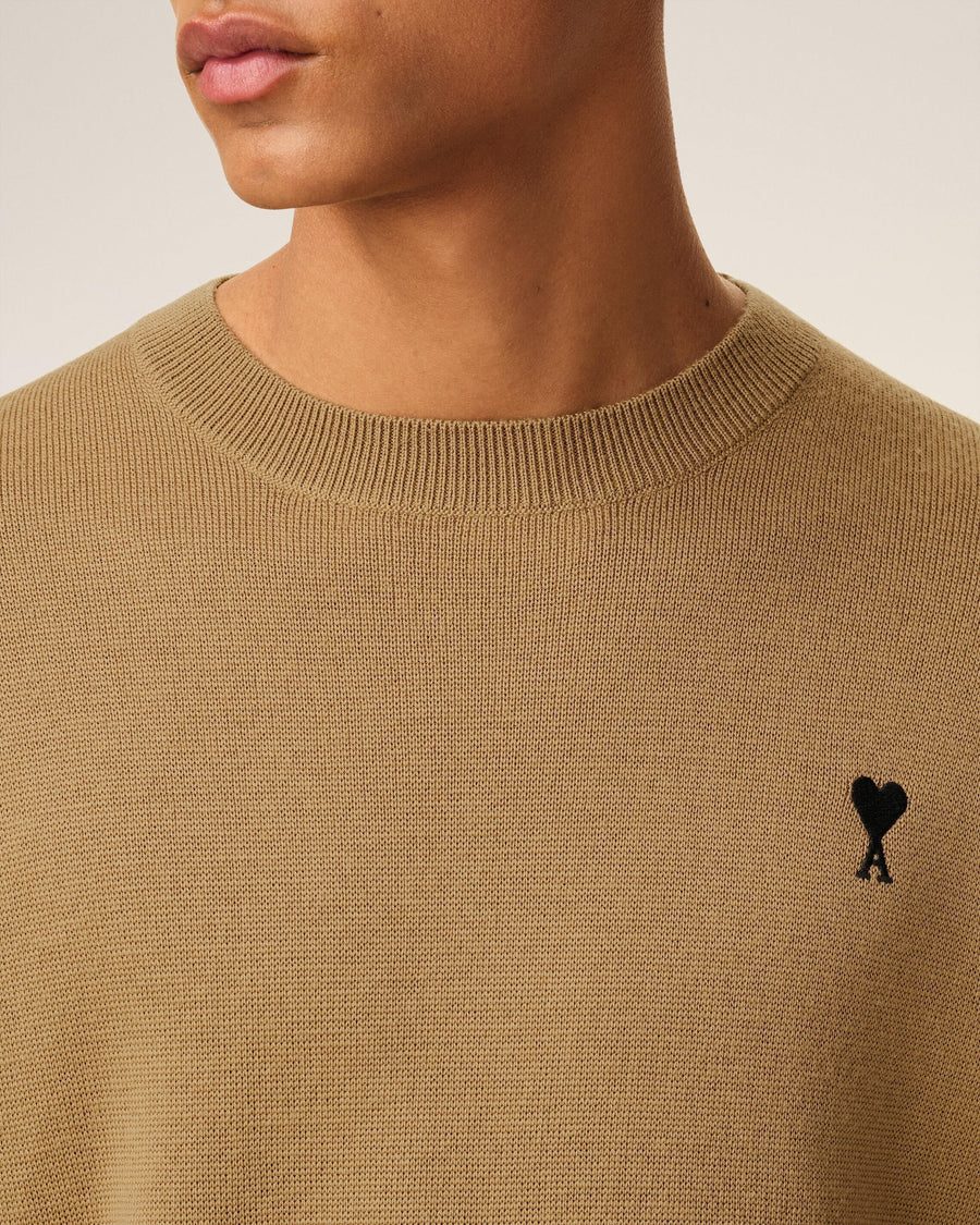 Brown Wool Ami De Coeur Crewneck Sweater