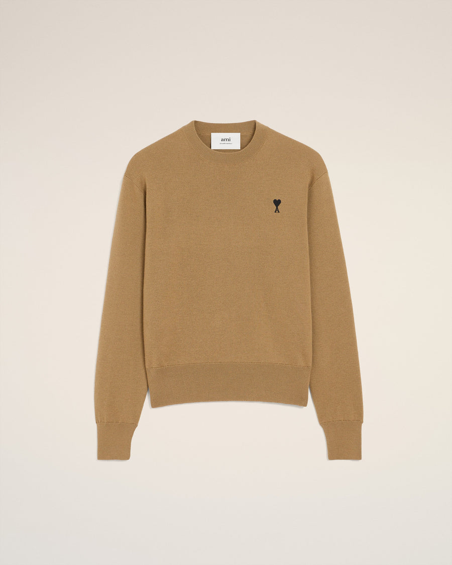 Brown Wool Ami De Coeur Crewneck Sweater
