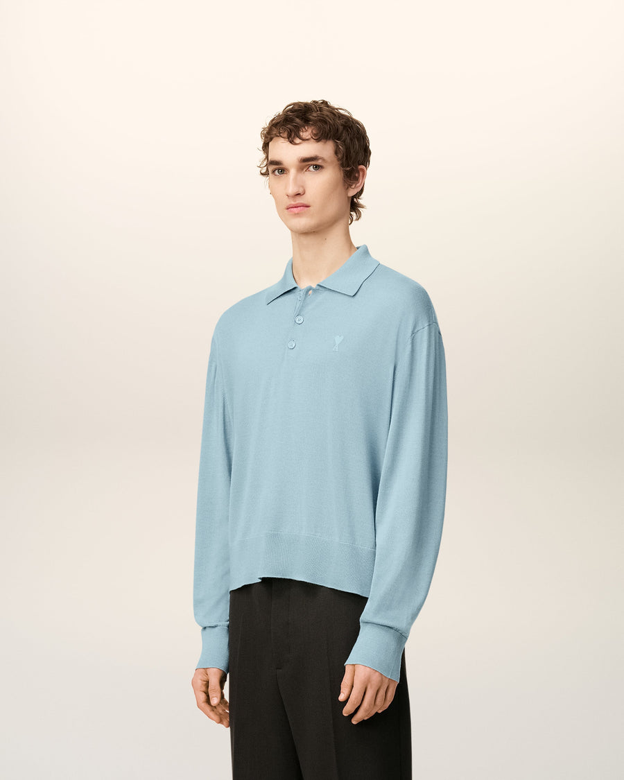 Blue Wool Ami De Coeur Polo