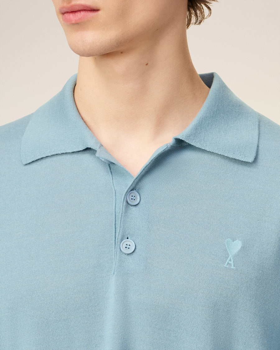 Blue Wool Ami De Coeur Polo