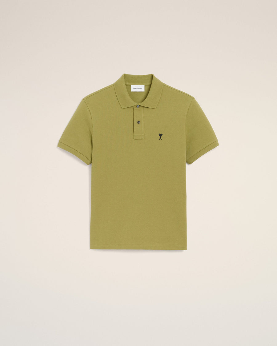 Green Cotton Short Sleeves Ami De Coeur Polo Shirt