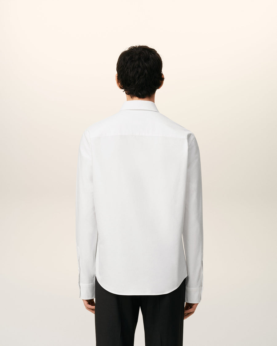 White Cotton Button Down Ami De Coeur Shirt
