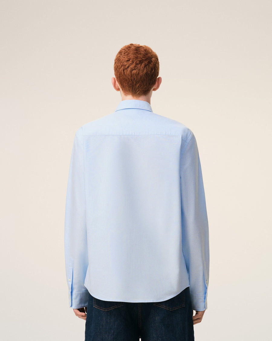 Blue Cotton Ami De Coeur Oxford Shirt