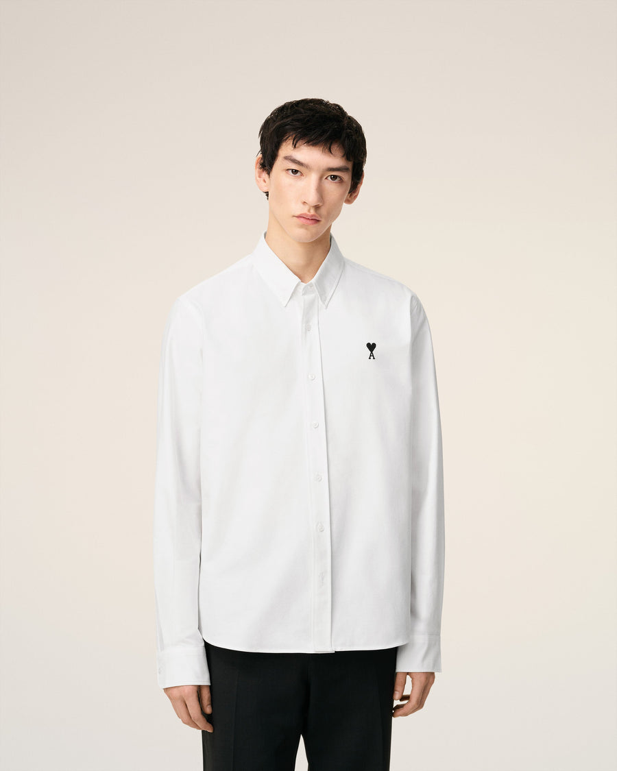 White Cotton Button Down Ami De Coeur Shirt