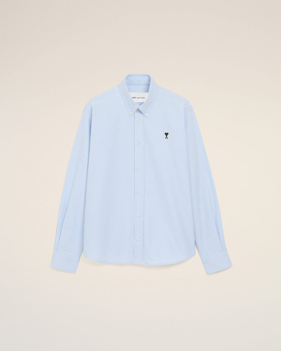 Blue Cotton Ami De Coeur Oxford Shirt