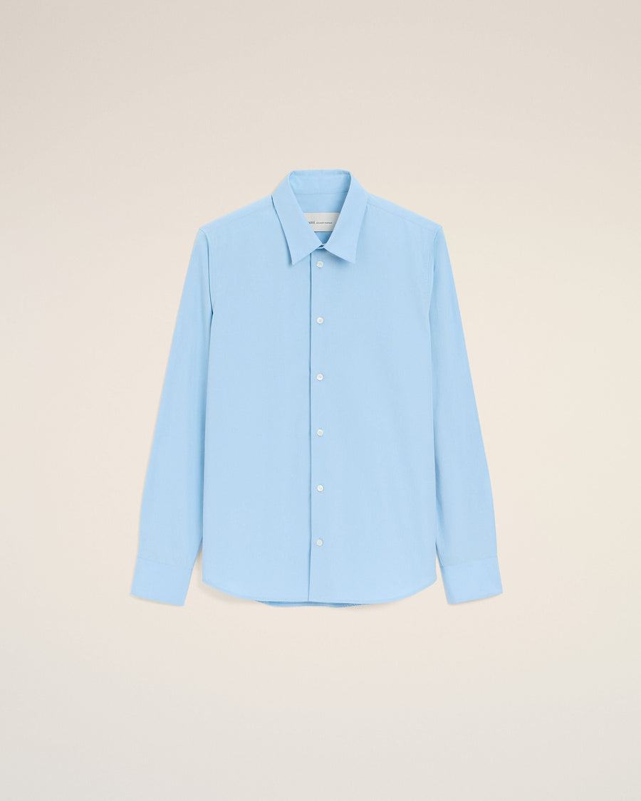 Blue Cotton Tailor Embroidered Ami De Coeur Shirt