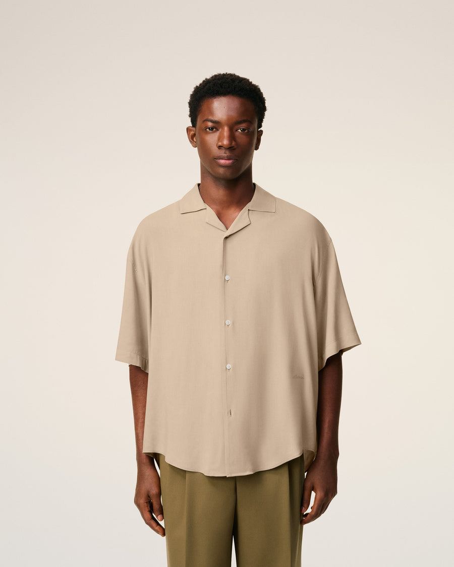 Beige Ami Camp Short Sleeved Shirt
