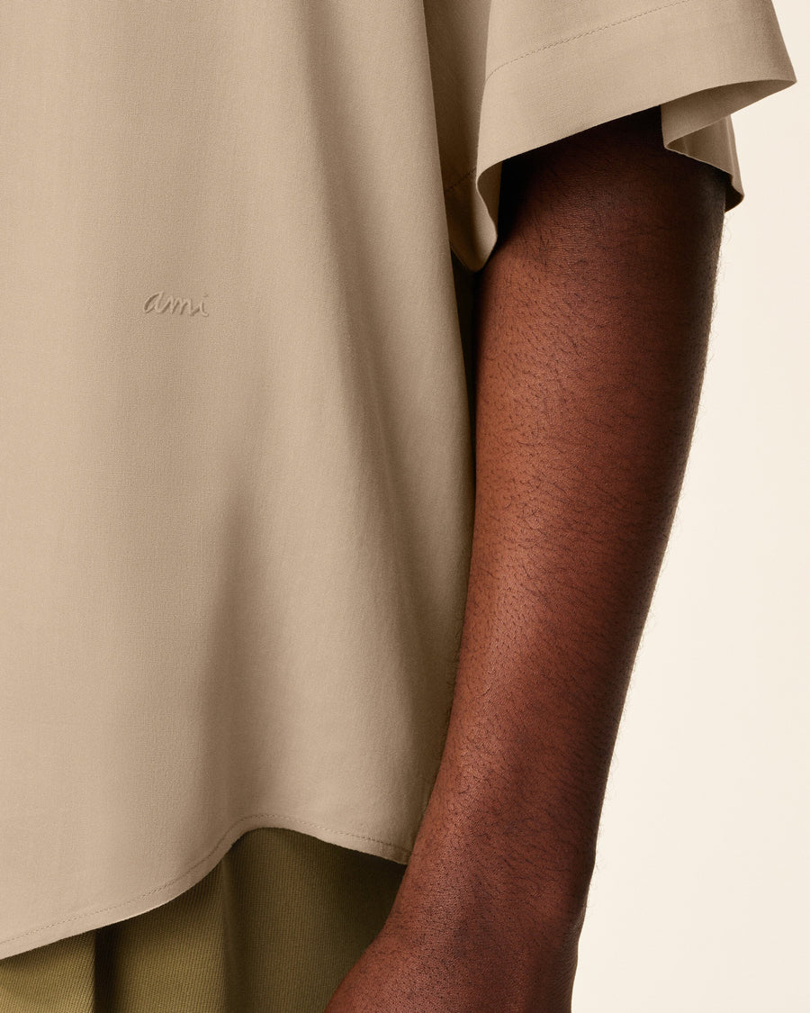 Beige Ami Camp Short Sleeved Shirt