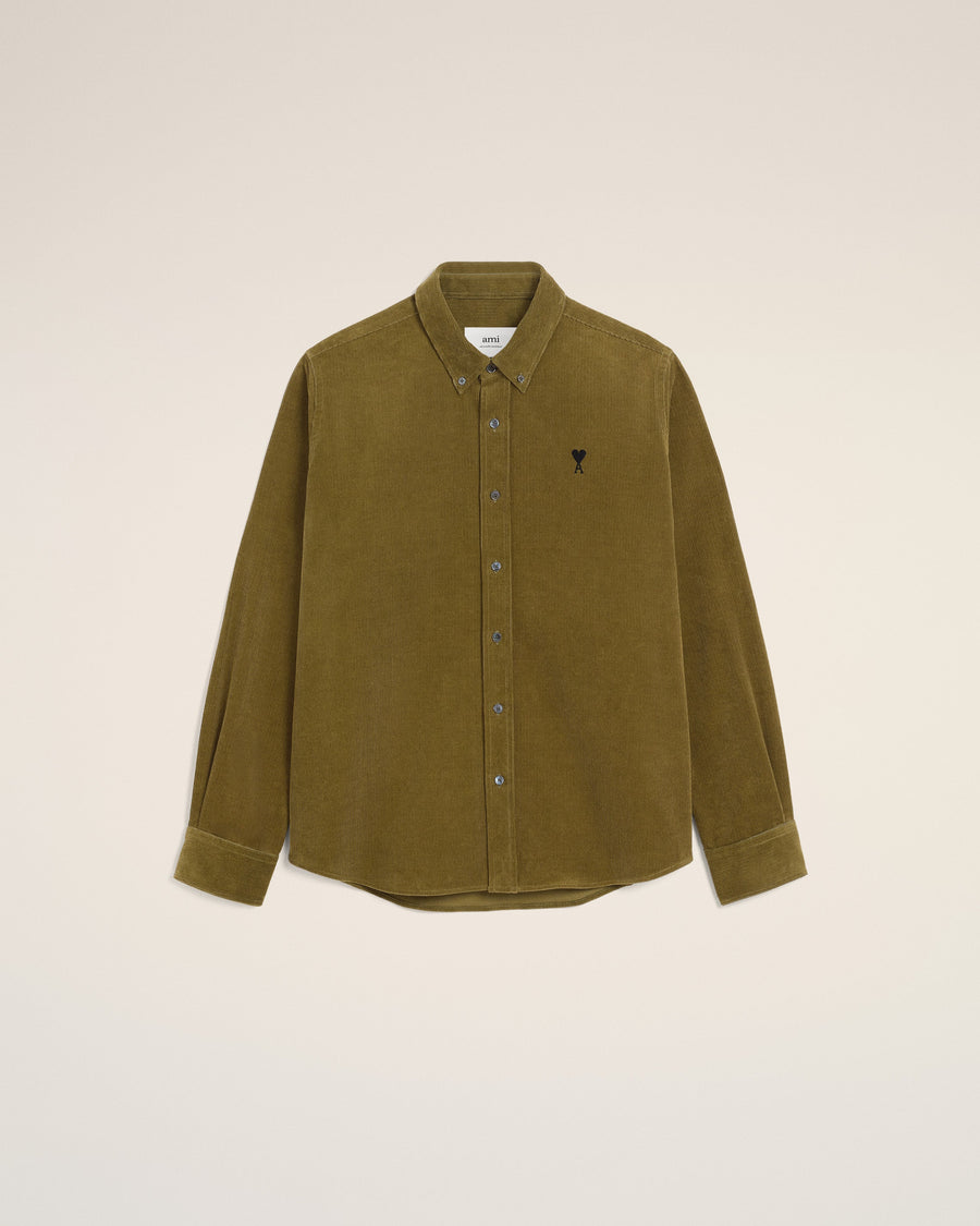 Green Cotton Button Down Ami De Coeur Shirt