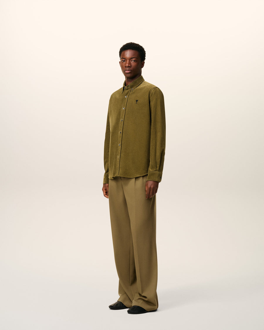 Green Cotton Button Down Ami De Coeur Shirt