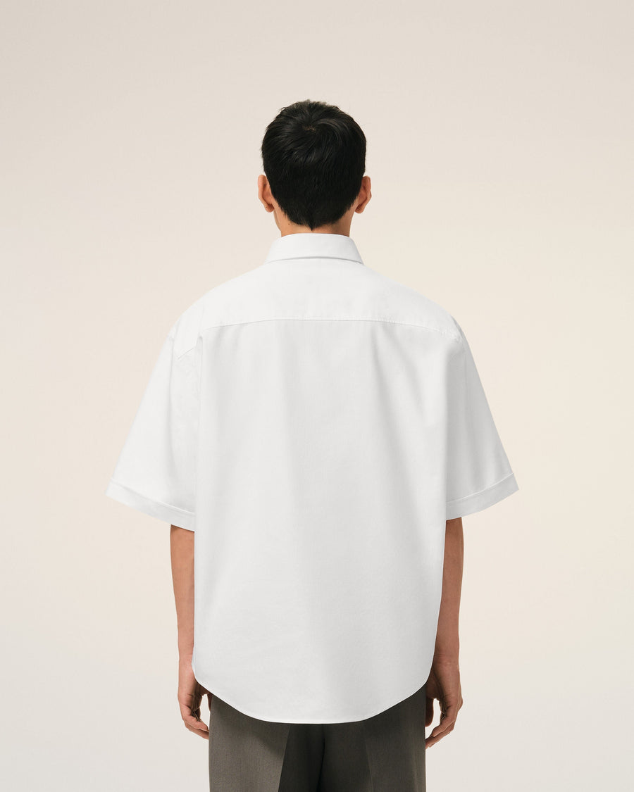 White Cotton Boxy Embroidered Ami De Coeur
