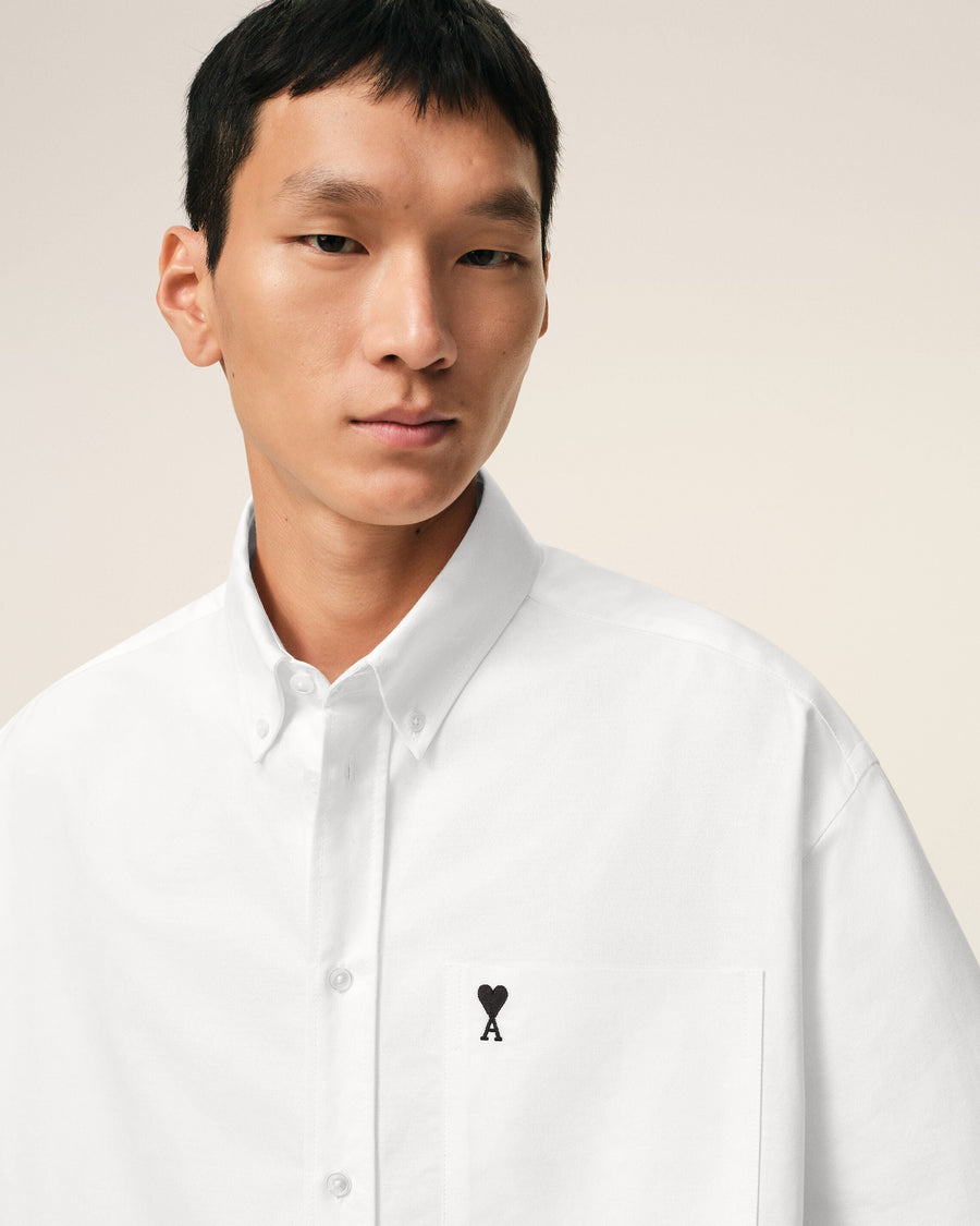 White Cotton Boxy Embroidered Ami De Coeur