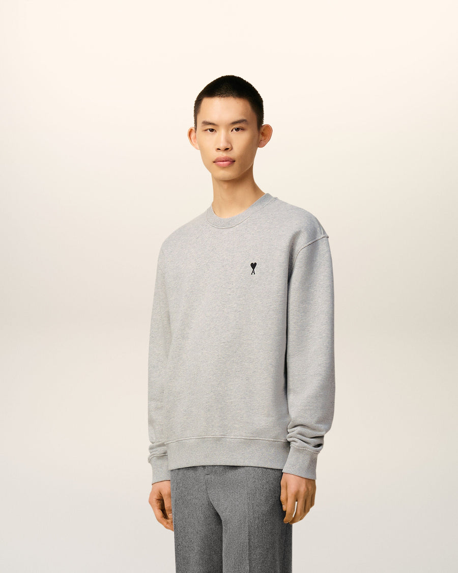 Grey Cotton Contrasted Ami De Coeur Sweatshirt
