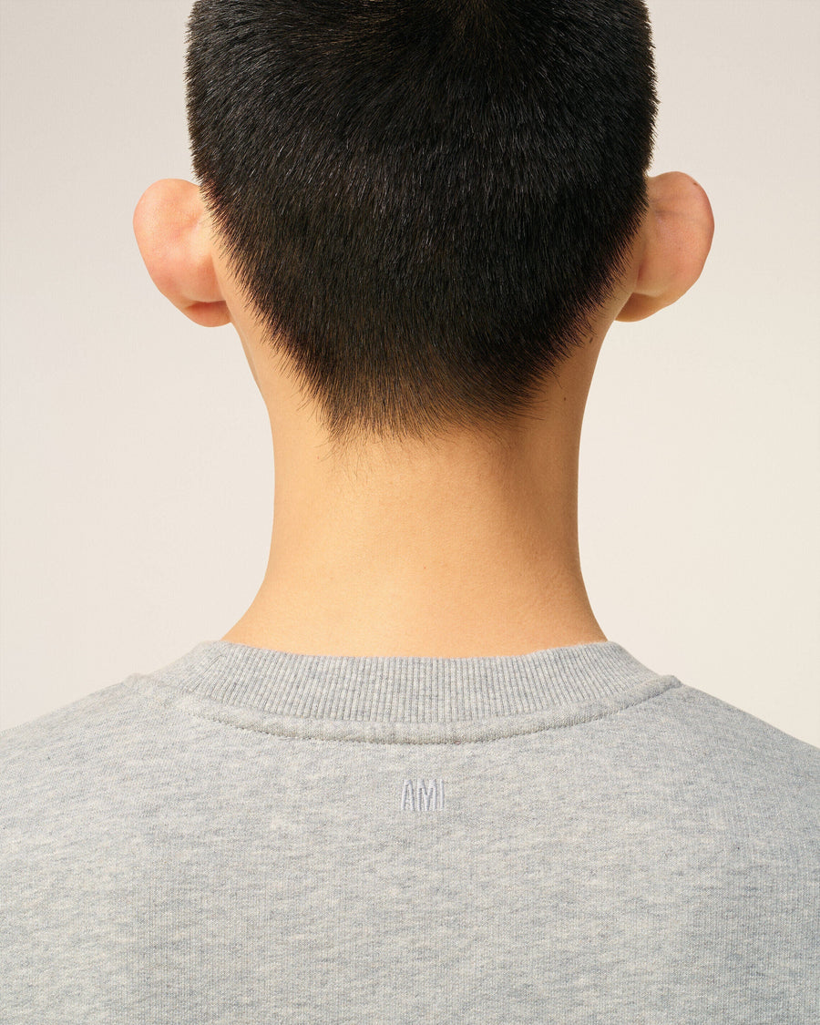 Grey Cotton Contrasted Ami De Coeur Sweatshirt