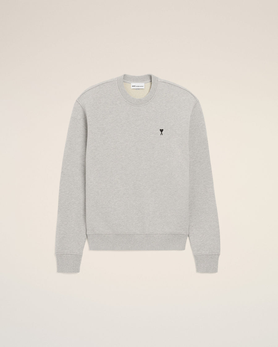 Grey Cotton Contrasted Ami De Coeur Sweatshirt