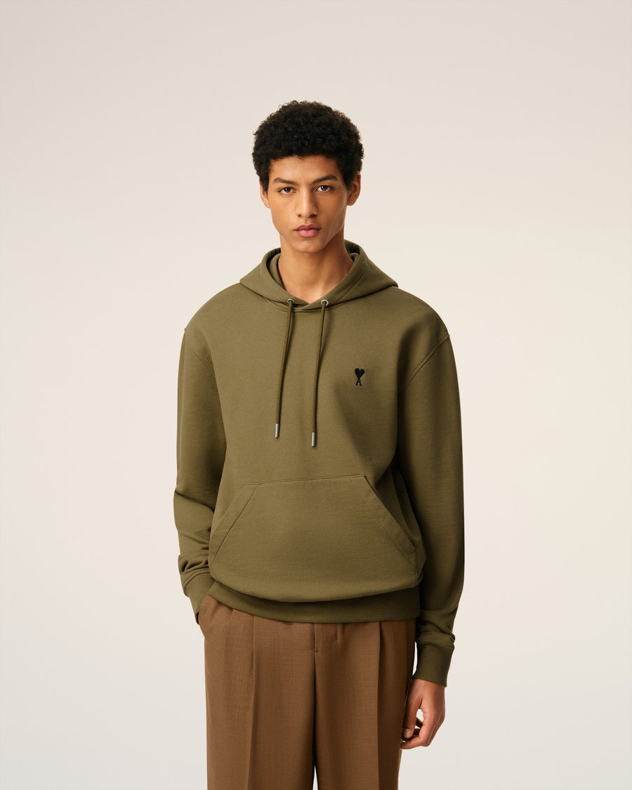 Green Cotton Ami De Coeur Hoodie