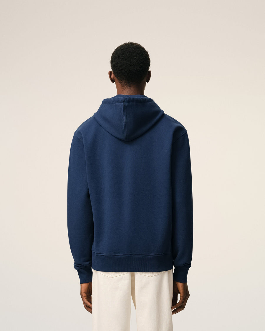 Blue Cotton Ami De Coeur Hoodie