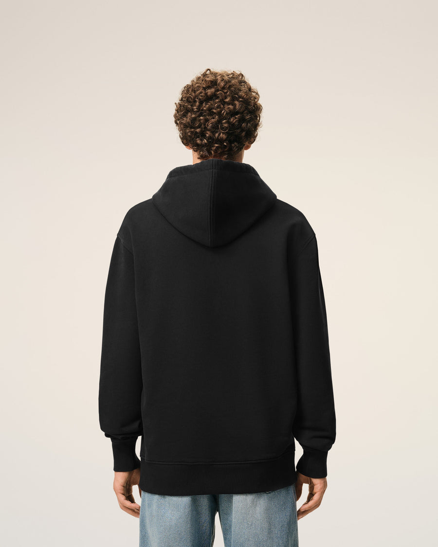 Black Cotton Ami De Coeur Hoodie