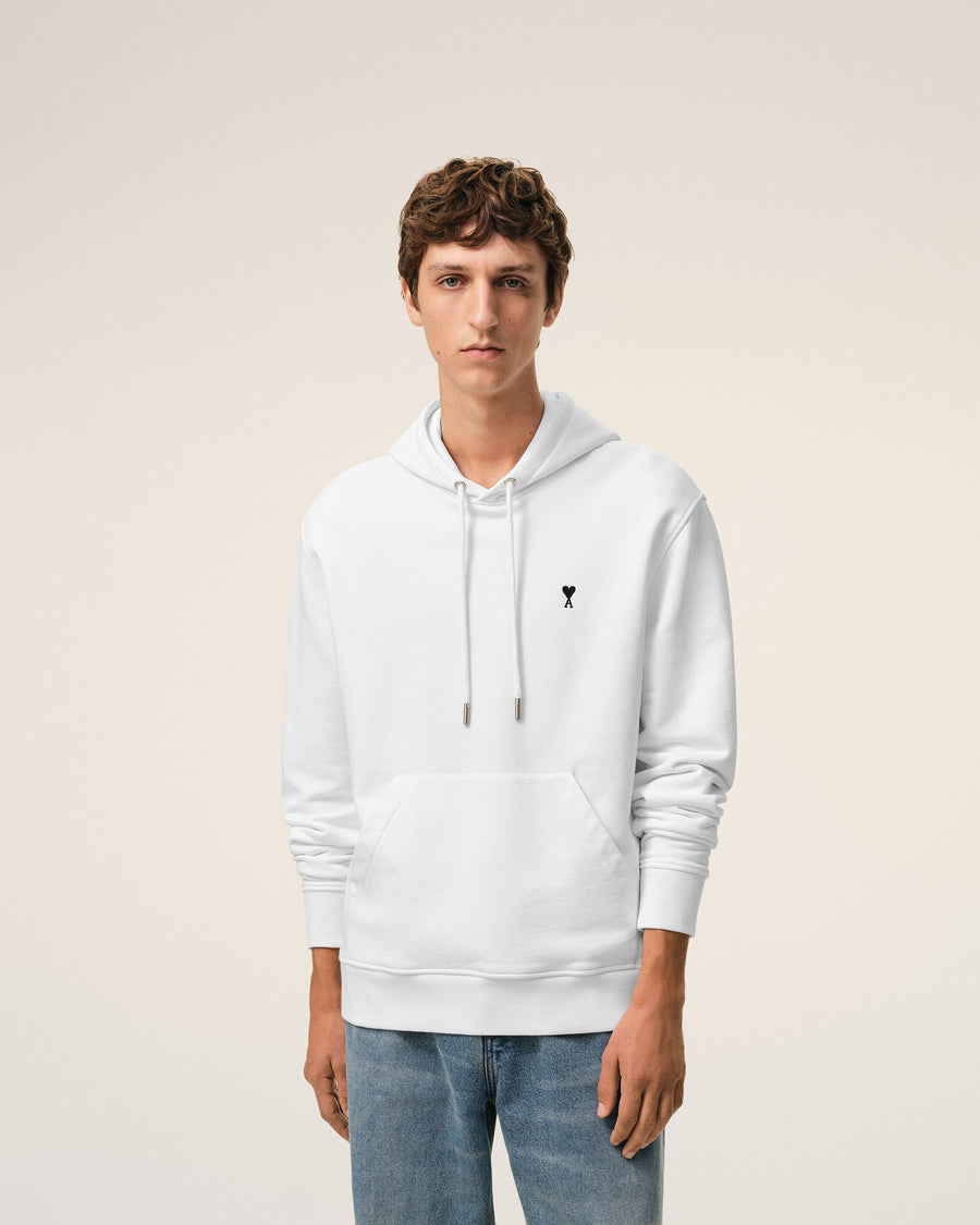 White Cotton Ami De Coeur Hoodie