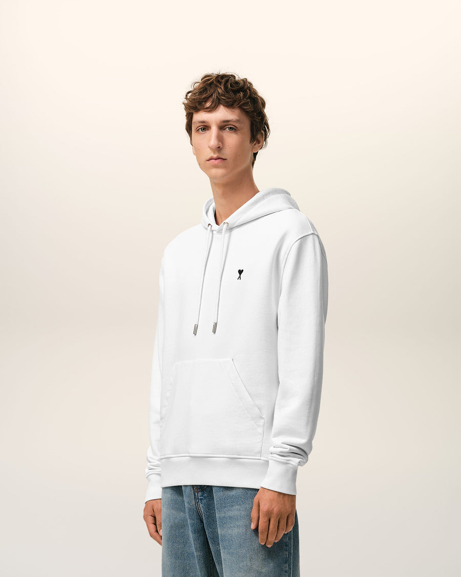 White Cotton Ami De Coeur Hoodie