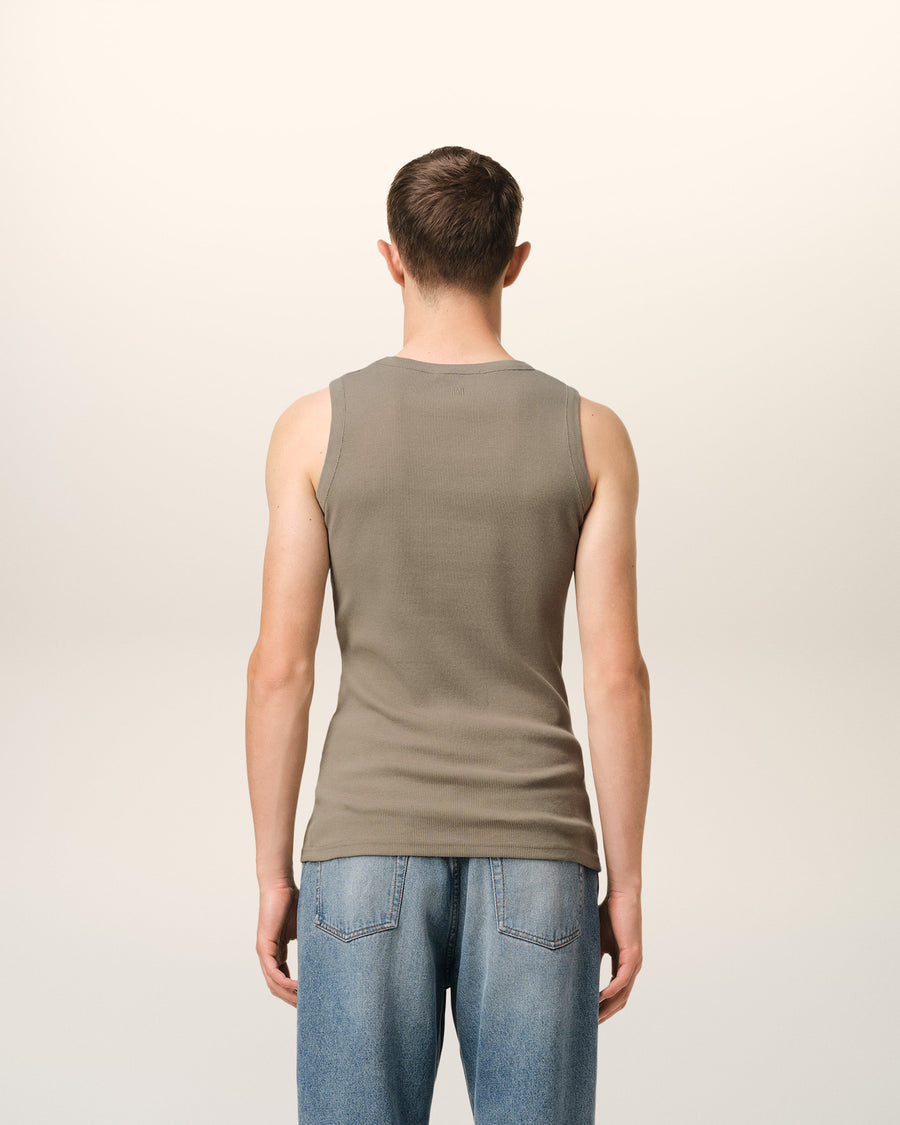 Green Cotton Rib Ami de Coeur Tanktop