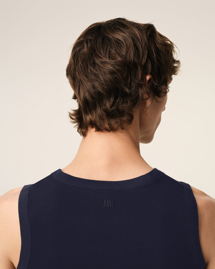 Navy Cotton Rib Ami de Coeur Tanktop
