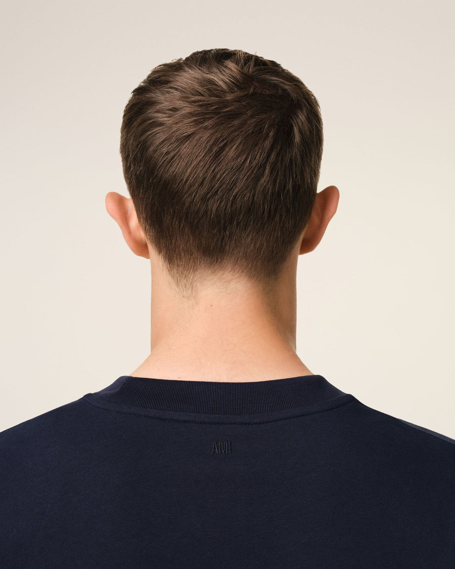 Navy Cotton Ami de Coeur Patch T-Shirt