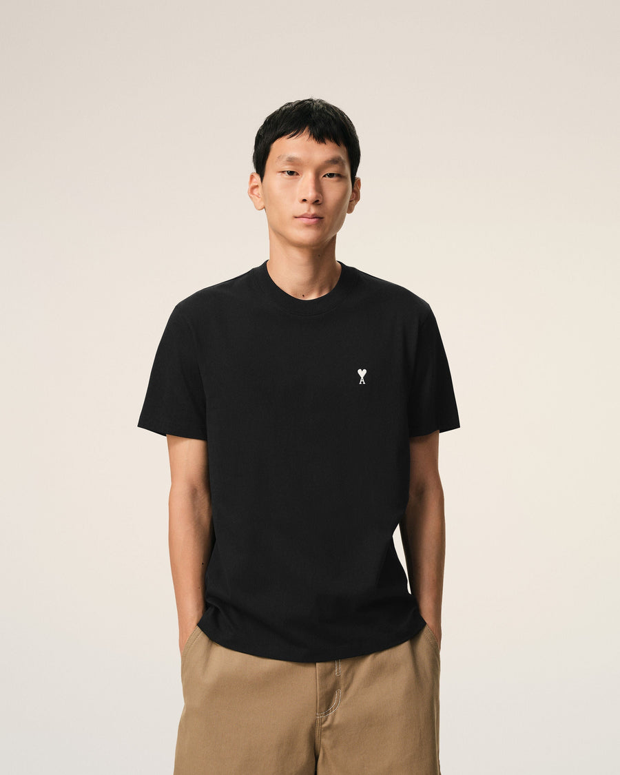 Black Cotton Ami De Coeur T-shirt