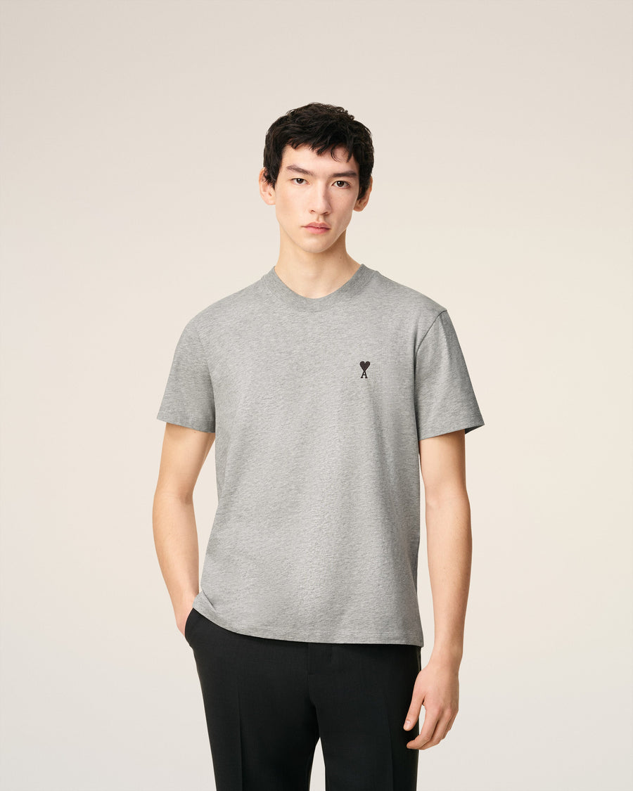 Grey Cotton Ami De Coeur T-shirt