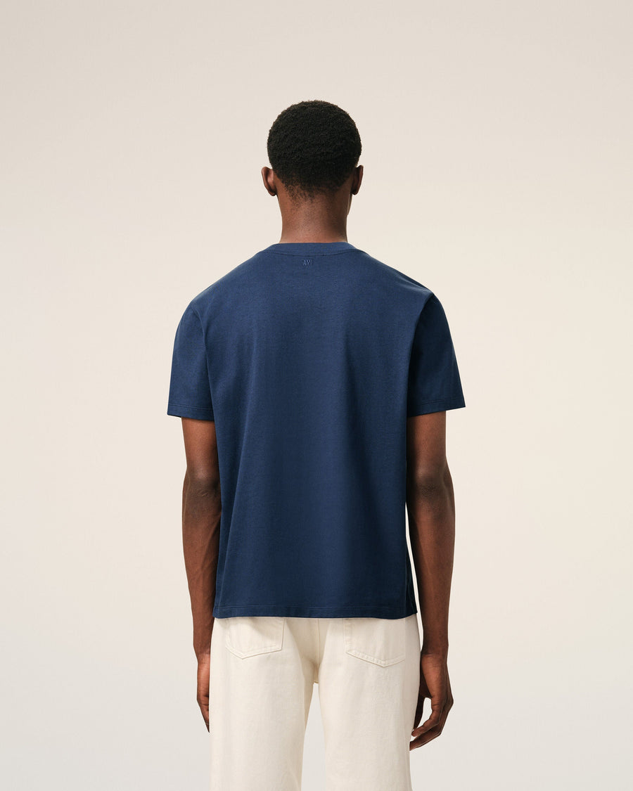 Blue Cotton Ami De Coeur T-shirt
