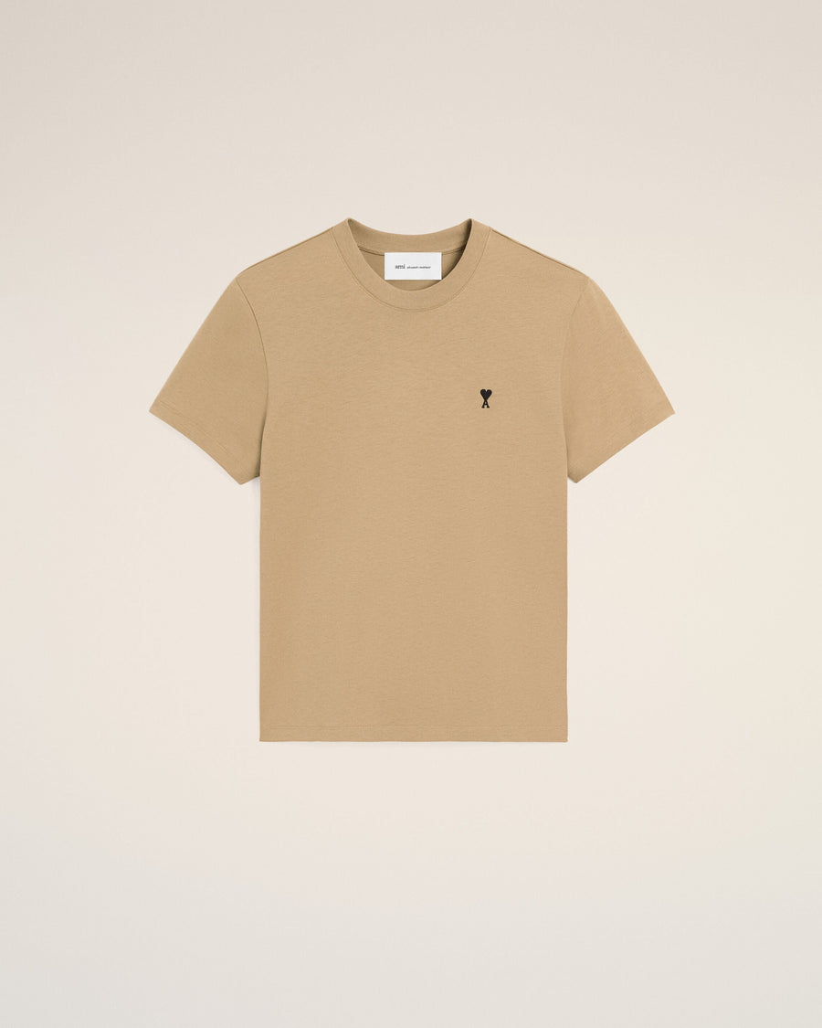 Beige cotton t-shirt with Ami de Coeur