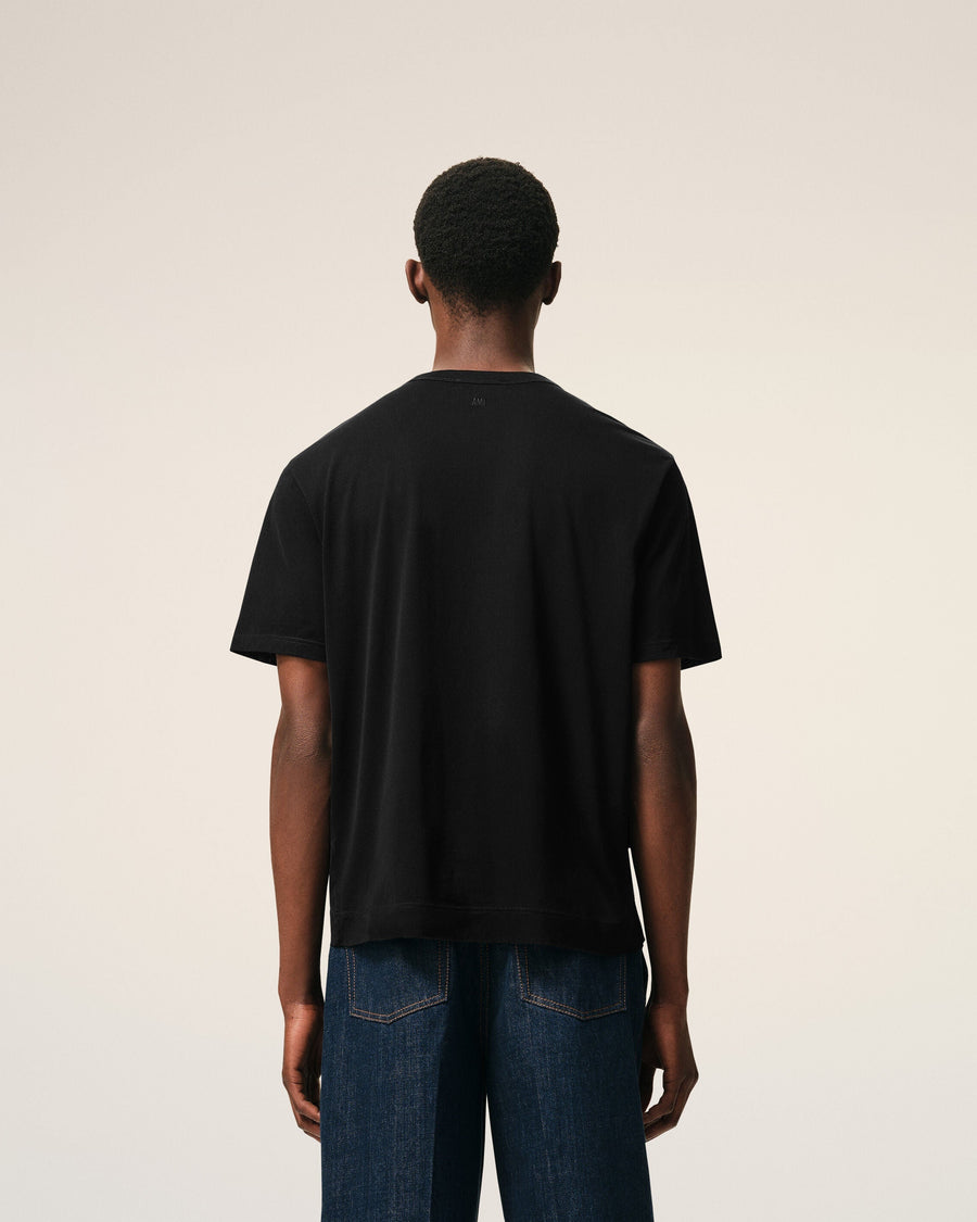 Black Cotton Ami De Coeur T-shirt