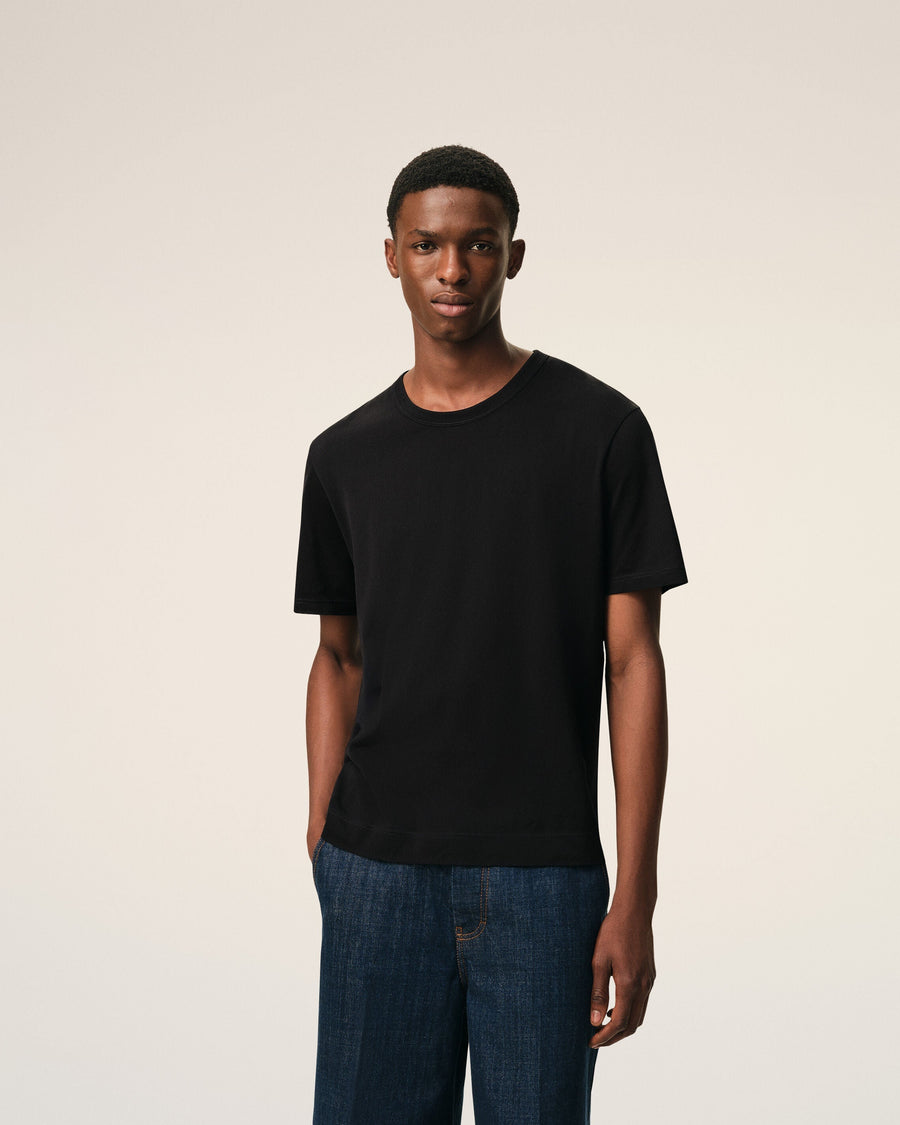 Black Cotton Ami De Coeur T-shirt