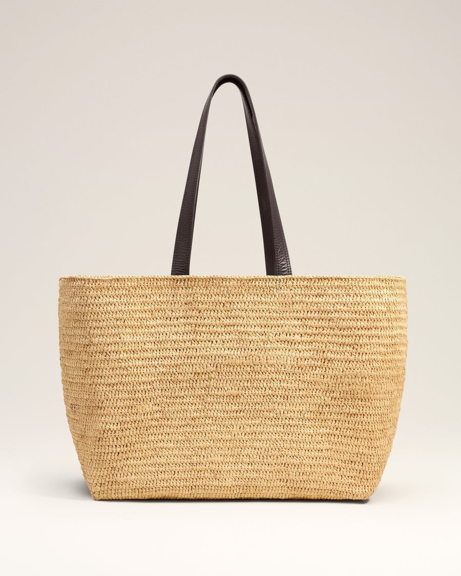 Beige Natural Raffia AMI Paris Tote Bag