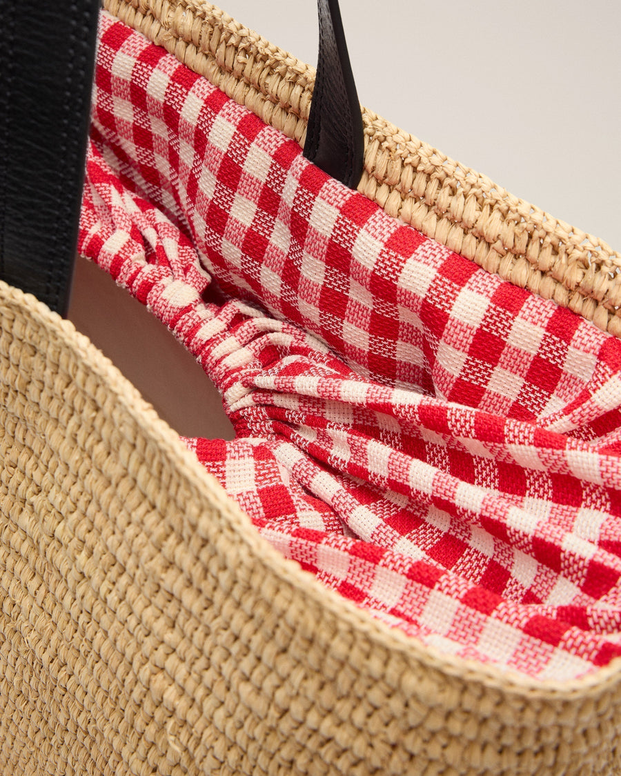 Beige Natural Raffia AMI Paris Tote Bag