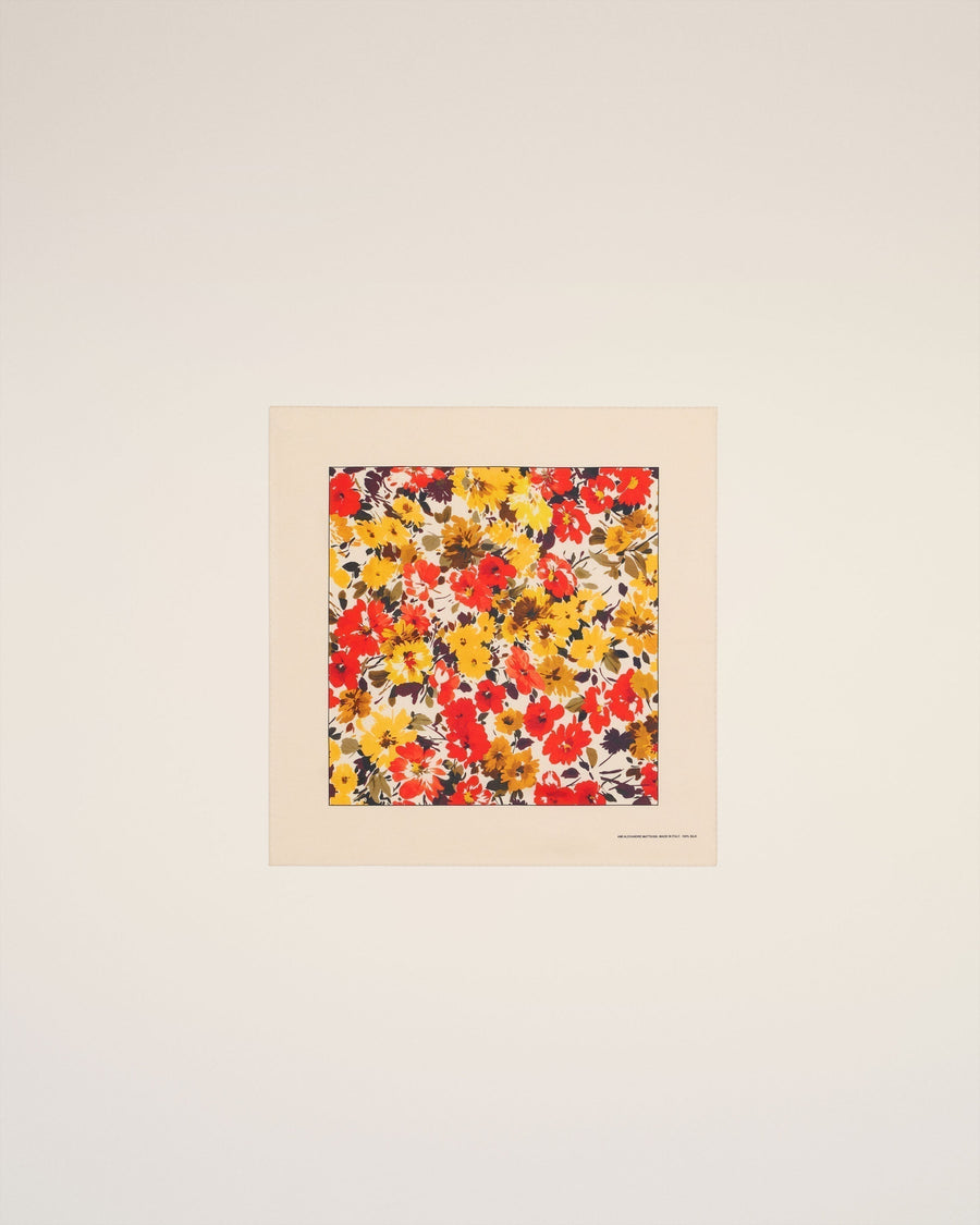 Yello Floral Silk Bandana
